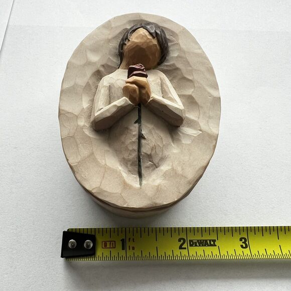 Willow Tree by Demdaco Loving Angel #26610 Resin Keepsake Oval Box 2004 - Picture 10 of 11